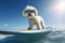 Surfing in Paradise: Happy Maltese Dog Rides the Waves with Style - Generative AI