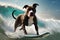 Surfing Pitbull