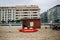 Surfing rescue hut on the beach