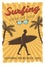 Surfing Retro Poster