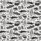 Surfing seamless pattern