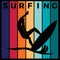 Surfing silhouette sport activity vector graphic