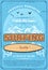 Surfing sport club retro poster, sea and surfboard