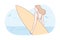 Surfing, sport, summer vacation concept