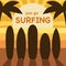 Surfing Time Concept Illustration