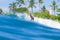 Surfing a Wave. Bali Island. Indonesia.