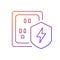 Surge protection gradient linear vector icon