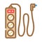 surge protector electrical engineer color icon vector illustration