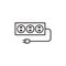 Surge protector vector icon logo design