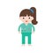 Surgeon, Cute character professional people in flat design