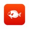 Surgeon fish icon digital red