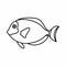 Surgeon fish icon, outline style