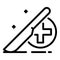 Surgeon scalpel icon, outline style