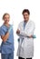 Surgeon and scrub nurse