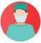 Surgeon Vector Illustration Icon which can Easily Modify or Edit