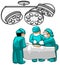 Surgeons in operative room