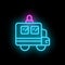 Surgery ambulance icon neon vector