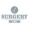 Surgery clinic logo, gray monochrome style