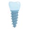 Surgery dental implant icon cartoon vector. Oral tooth