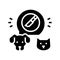 surgery domestic pets glyph icon vector illustration