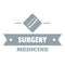 Surgery medicine logo, simple gray style