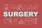 Surgery word concepts banner