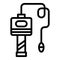 Surgical endoscope icon, outline style