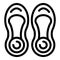 Surgical insoles icon outline vector. Feet pain