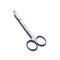 Surgical instrument blunt scissors isolate on white background