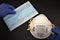 Surgical procedure mask and N95 Respirator hold by hands