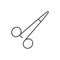 Surgical scissors line outline icon