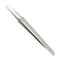 Surgical straight tweezers. Metal medical instrument. Medicine and health. Isolated realistic object on white background