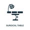 Surgical Table flat icon. Colored element sign from transplantation collection. Flat Surgical Table icon sign for web