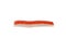 Surimi crab stick with white and red orange stripes