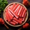 Surimi Crabs Stock, an amazing photo of crab sticks and food photography