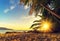 Surin beach at sunset in Phuket island