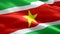 Surinam flag Closeup 1080p Full HD 1920X1080 footage video waving in wind. National Paramariboâ€Žâ€Žâ€Ž 3d Surinam flag waving. Si