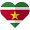 Surinam flat waving flag