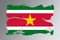 Suriname flag brush stroke, national flag