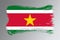 Suriname flag brush stroke, national flag
