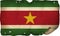 Suriname Flag On Old Paper