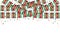 Suriname flags garland white background with confetti