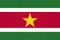 Suriname national fabric flag, textile background. Symbol of south america world country