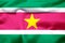 Suriname realistic flag illustration.