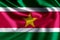 Suriname realistic flag illustration.