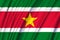 Suriname waving flag illustration.