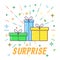 Surprise Flat Gift boxes vector