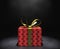 Surprise gift box and black background