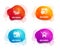 Surprise package, Bumper cars and Calendar discounts icons. Cross sell sign. Vector