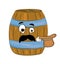 Surprised barrel cartoon